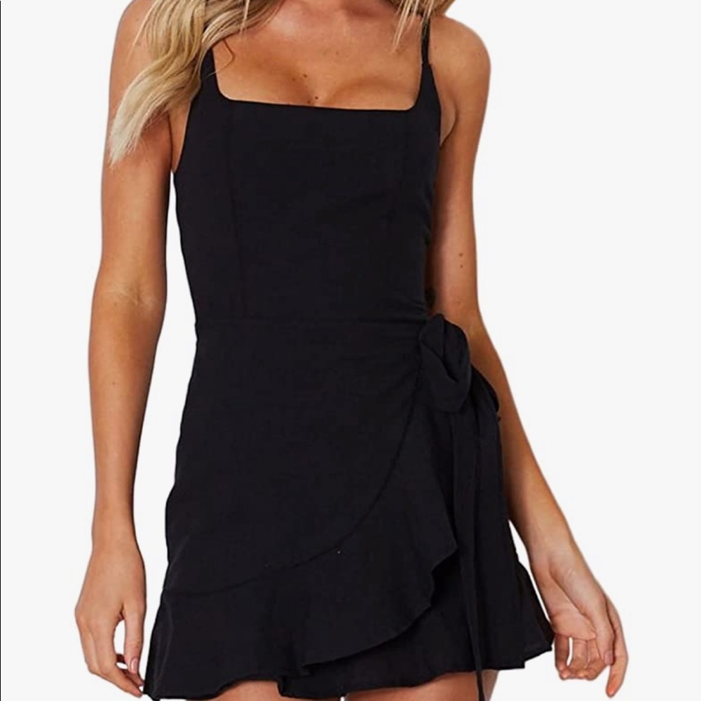 AIMCOO Women's Ruffle Hem Wrap Dress